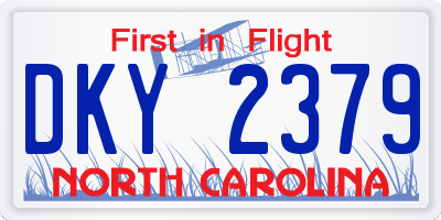 NC license plate DKY2379