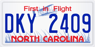 NC license plate DKY2409