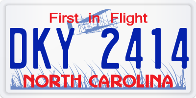NC license plate DKY2414