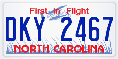 NC license plate DKY2467