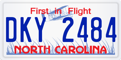 NC license plate DKY2484