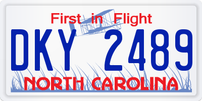 NC license plate DKY2489