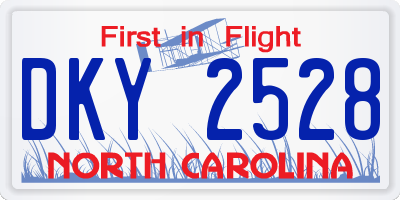 NC license plate DKY2528