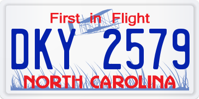 NC license plate DKY2579