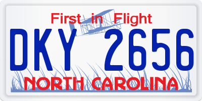 NC license plate DKY2656