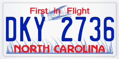 NC license plate DKY2736