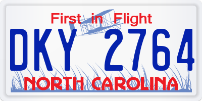 NC license plate DKY2764