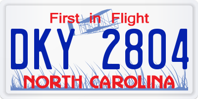 NC license plate DKY2804