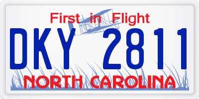 NC license plate DKY2811