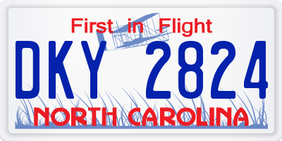 NC license plate DKY2824