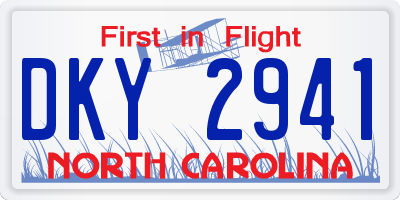 NC license plate DKY2941