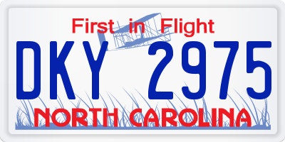 NC license plate DKY2975