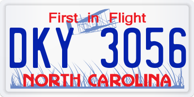 NC license plate DKY3056