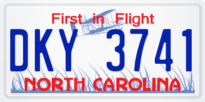 NC license plate DKY3741