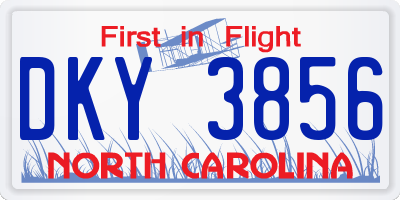 NC license plate DKY3856