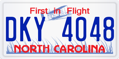 NC license plate DKY4048