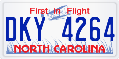 NC license plate DKY4264