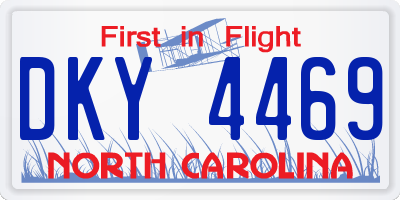 NC license plate DKY4469