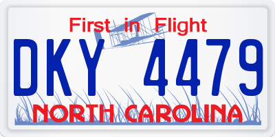 NC license plate DKY4479