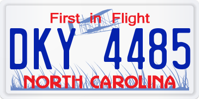 NC license plate DKY4485