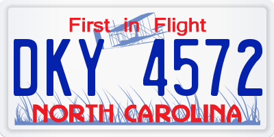 NC license plate DKY4572