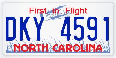 NC license plate DKY4591