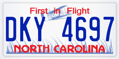 NC license plate DKY4697