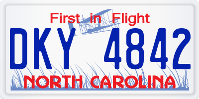 NC license plate DKY4842