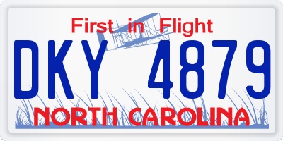 NC license plate DKY4879