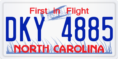NC license plate DKY4885