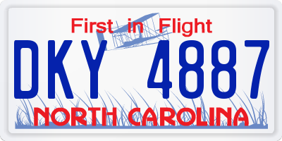 NC license plate DKY4887
