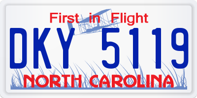 NC license plate DKY5119