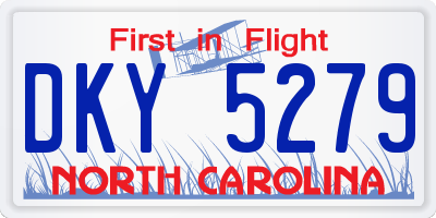 NC license plate DKY5279