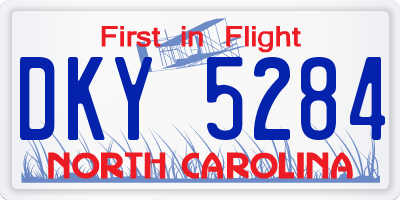 NC license plate DKY5284