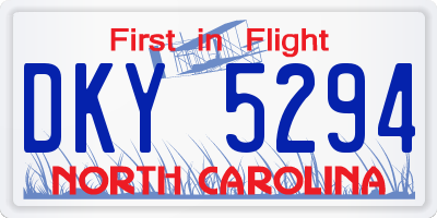 NC license plate DKY5294