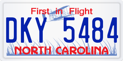 NC license plate DKY5484