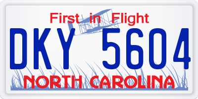 NC license plate DKY5604