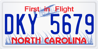 NC license plate DKY5679