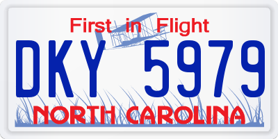 NC license plate DKY5979