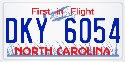 NC license plate DKY6054