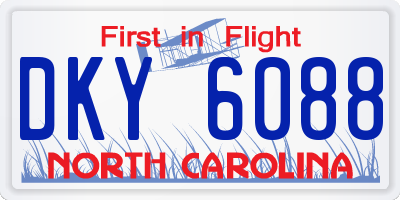 NC license plate DKY6088