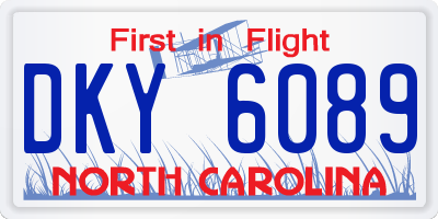 NC license plate DKY6089