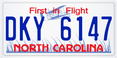 NC license plate DKY6147