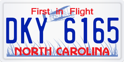 NC license plate DKY6165