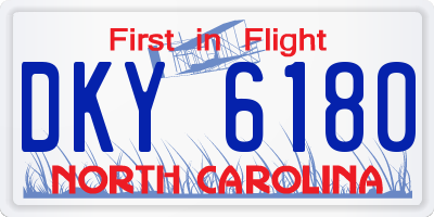 NC license plate DKY6180