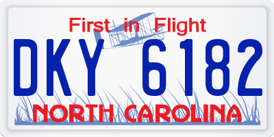 NC license plate DKY6182