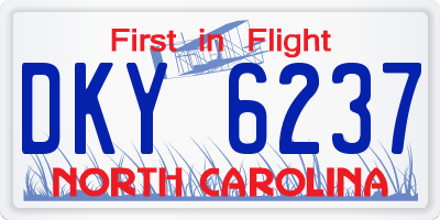 NC license plate DKY6237
