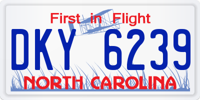 NC license plate DKY6239