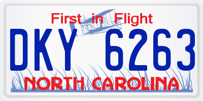 NC license plate DKY6263