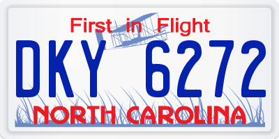 NC license plate DKY6272